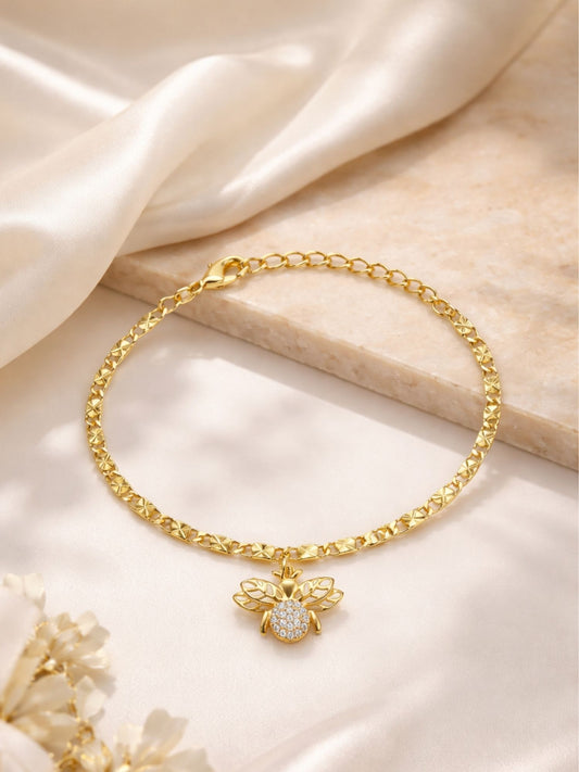 Gold Charm Bracelet Crystal Pendant Women|Lumba Rakhi Bhabhi Sister