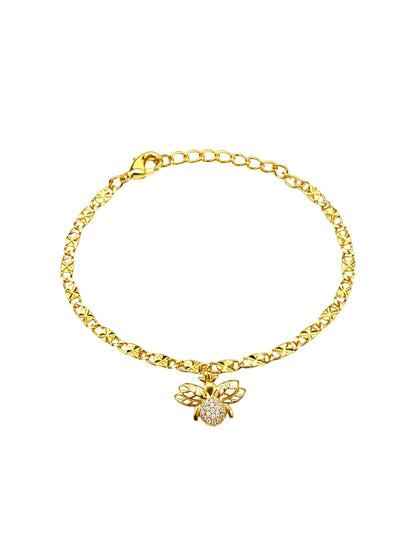 Gold Charm Bracelet Crystal Pendant Women|Lumba Rakhi Bhabhi Sister