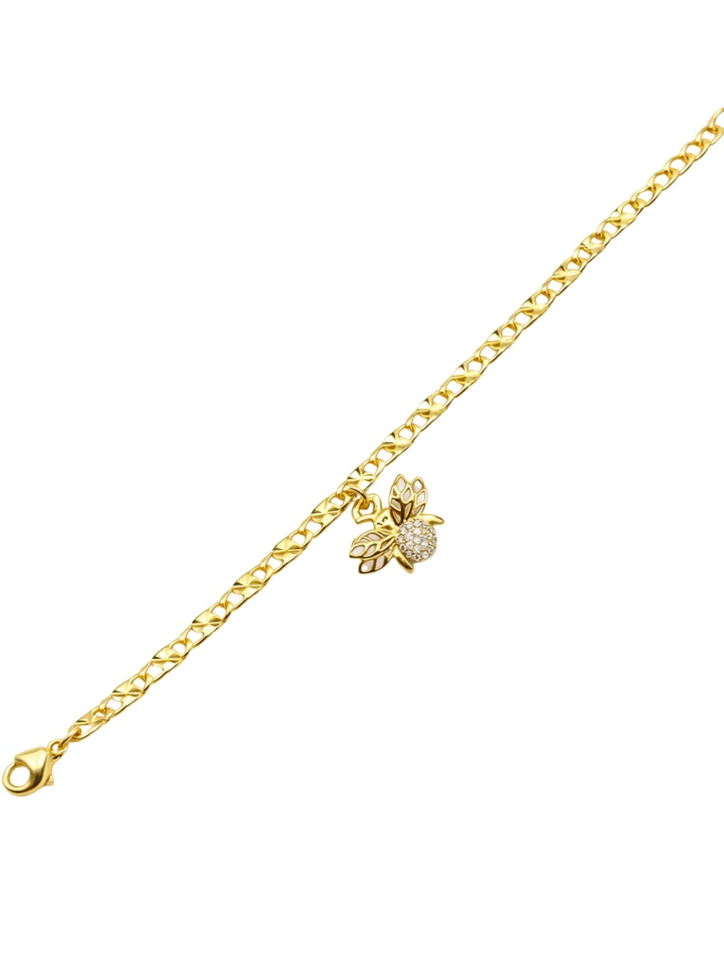 Gold Charm Bracelet Crystal Pendant Women|Lumba Rakhi Bhabhi Sister