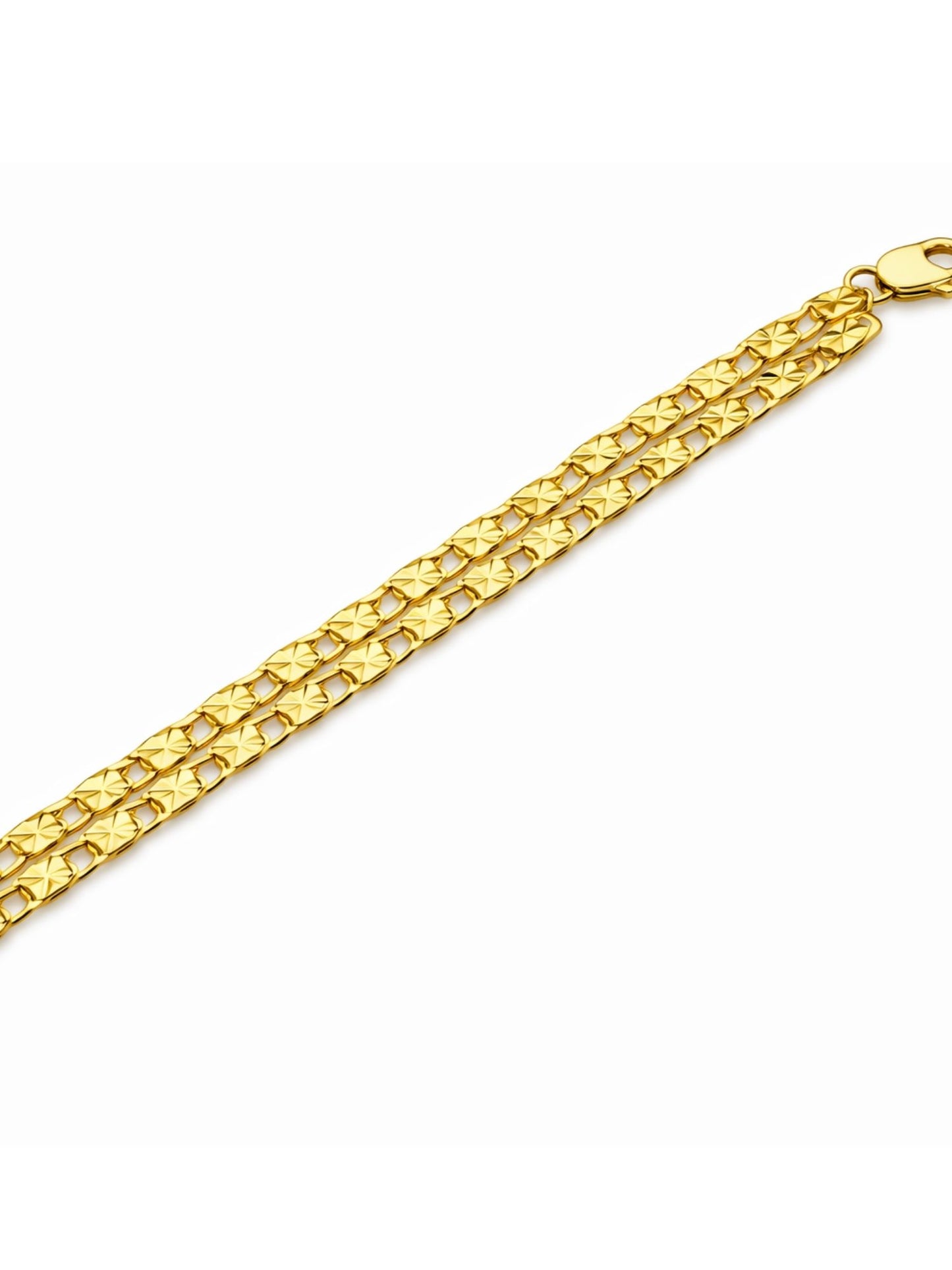 Gold Plated Double Chain Bracelet Adjustable Women|Lumba Rakhi Bhabhi Sister
