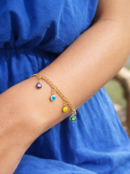 Gold Chain Bracelet Nazar Protection Women|Lumba Rakhi Bhabhi Sister