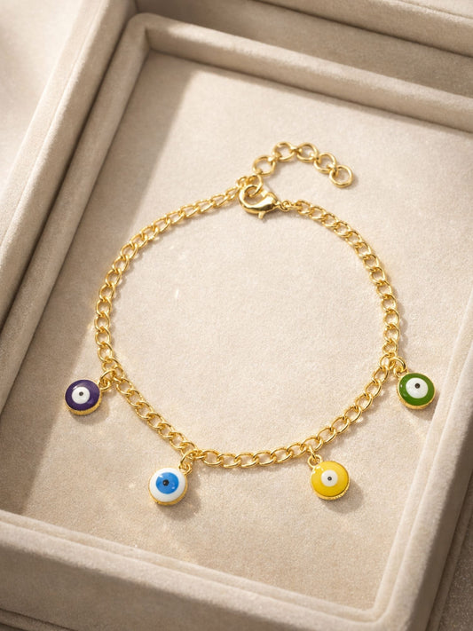 Gold Chain Bracelet Nazar Protection Women|Lumba Rakhi Bhabhi Sister