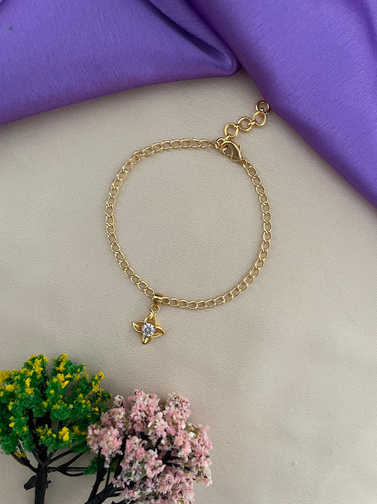 AD Flower Bracelet Lumba Rakhi