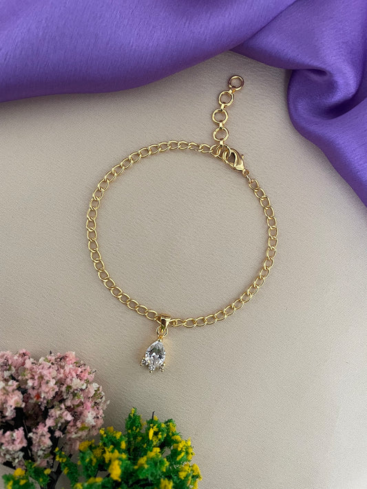 AD Drop & Flower Bracelet Lumba Rakhi