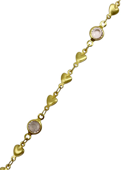 Crystal Stone/Heart Bracelet Rakhi Lumba