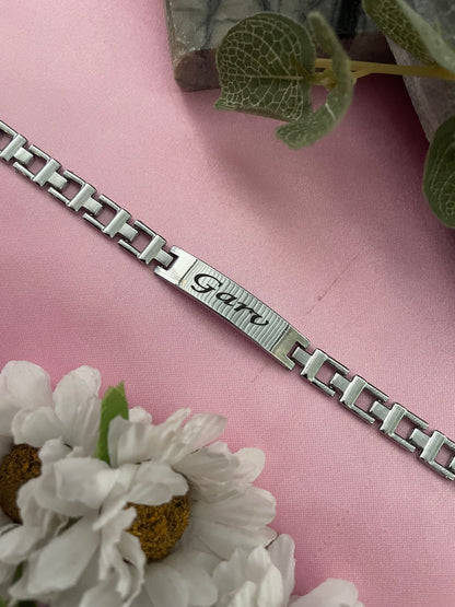 Silver Plated Name Pendant Bracelet