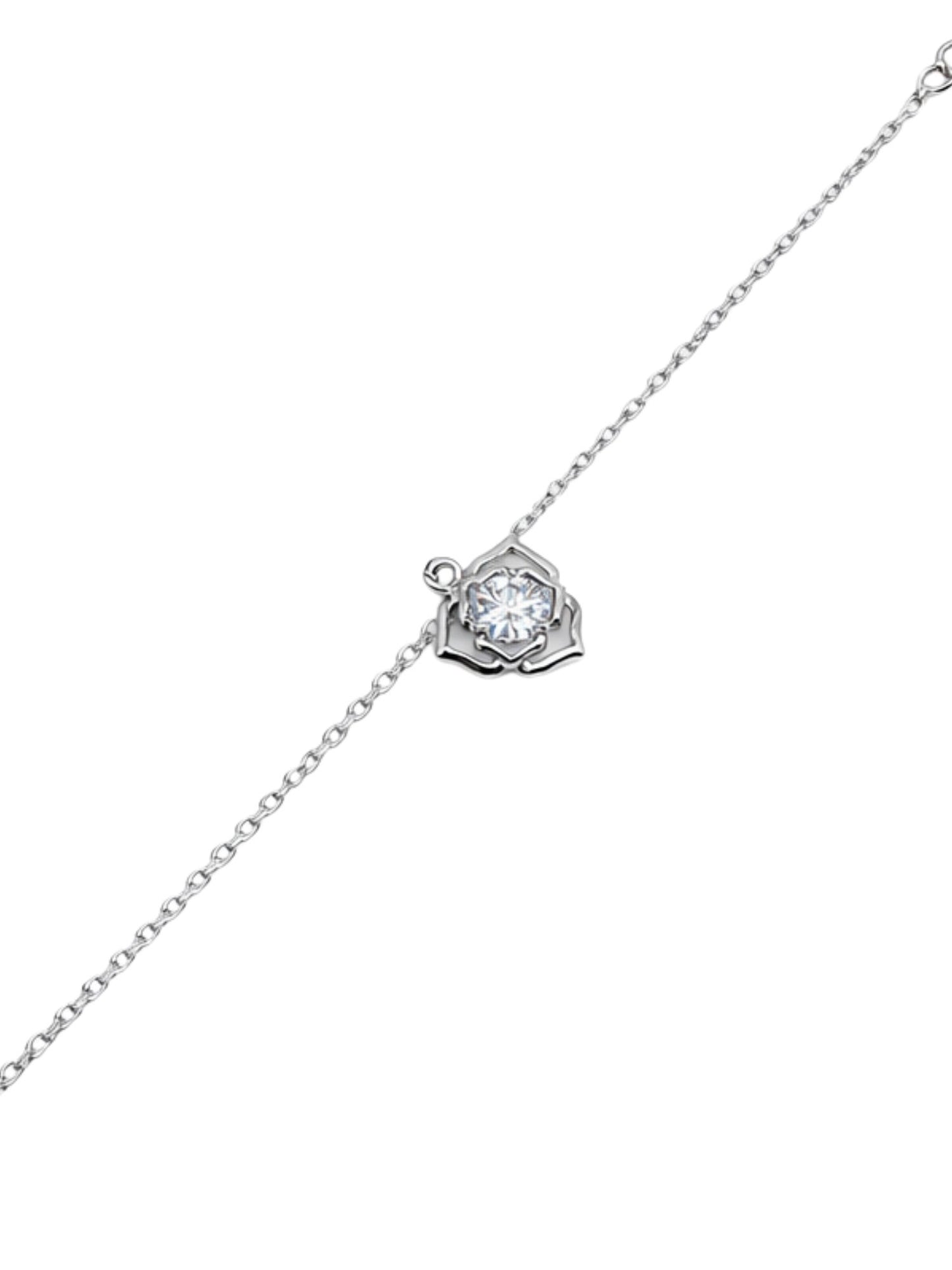 Silver Plated Crystal Charm Bracelet Adjustable Women|Lumba Rakhi Bhabhi Sister
