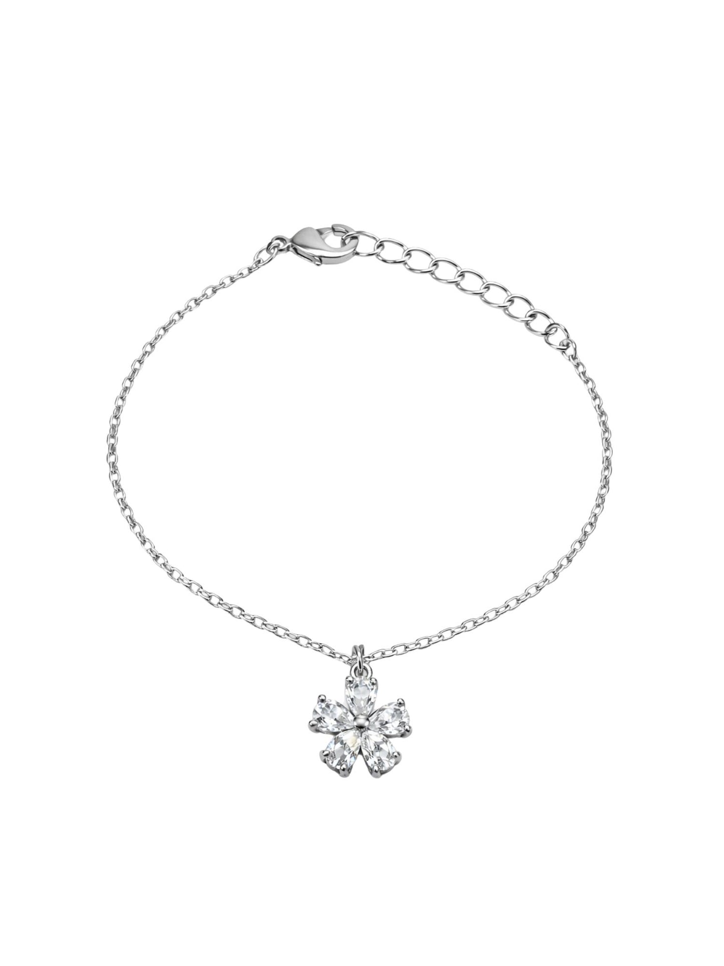 Silver CZ Crystal Pendant Bracelet Women|Lumba Rakhi Bhabhi Sister