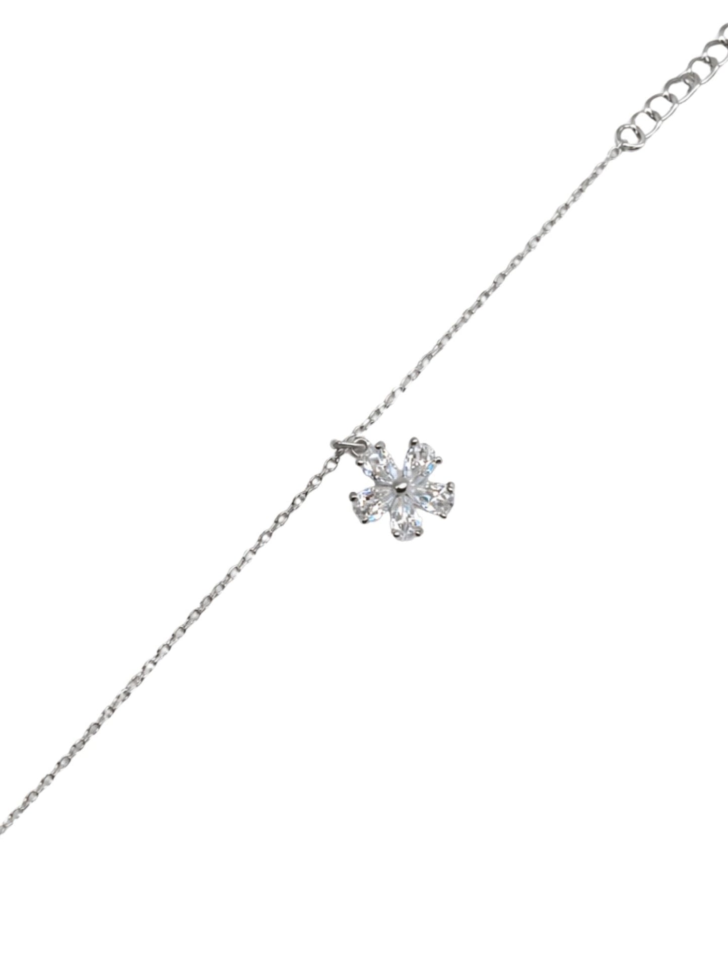 Silver CZ Crystal Pendant Bracelet Women|Lumba Rakhi Bhabhi Sister