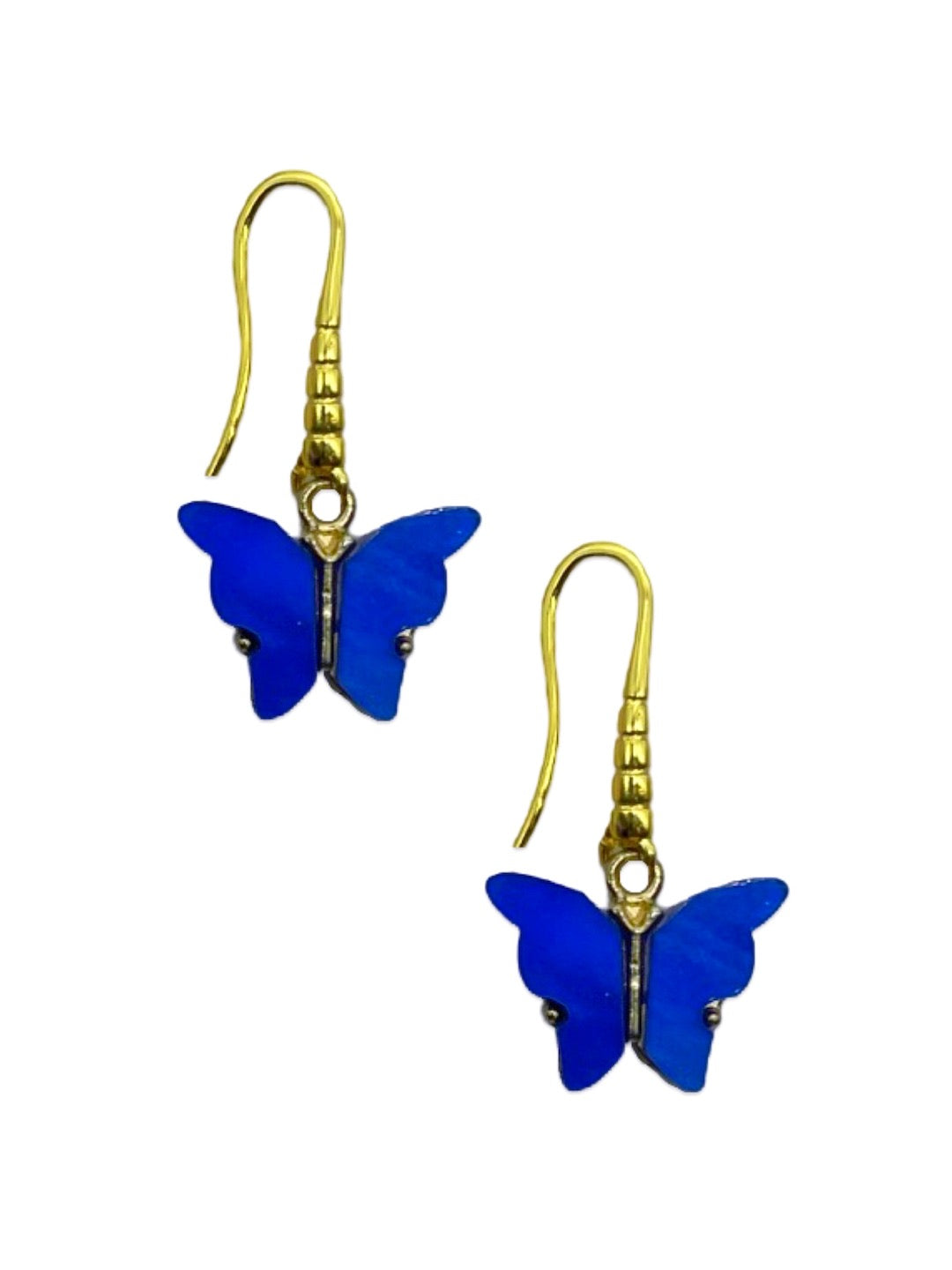 Mini Blue Butterfly Dangler Earrings