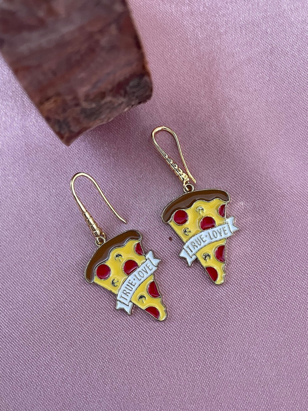 Mini Pizza Design Dangler Earrings