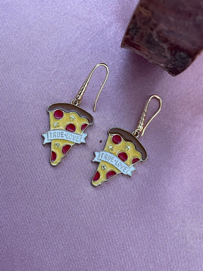 Mini Pizza Design Dangler Earrings