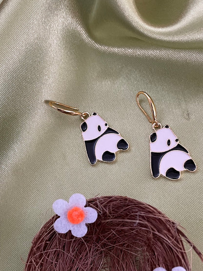 Mini Panda Design Dangler Earrings