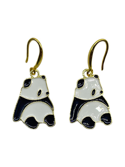 Mini Panda Design Dangler Earrings
