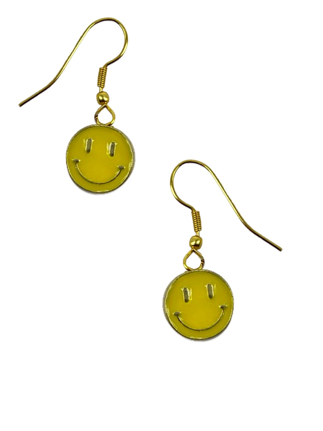 Mini Smiley Emoji Face Dangler Earrings