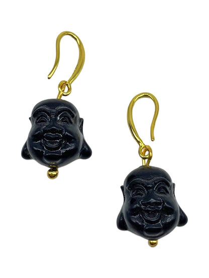 Mini Laughing Buddha Dangler Earrings