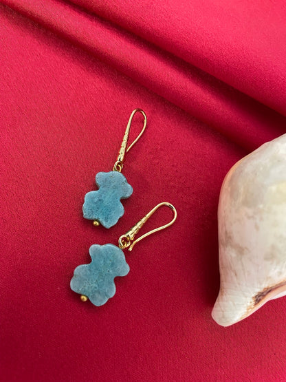 Mini Teddy Bear Shape Design Dangler Earrings