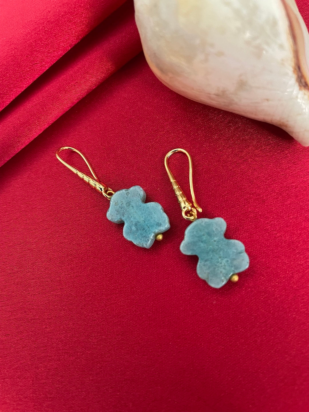 Mini Teddy Bear Shape Design Dangler Earrings