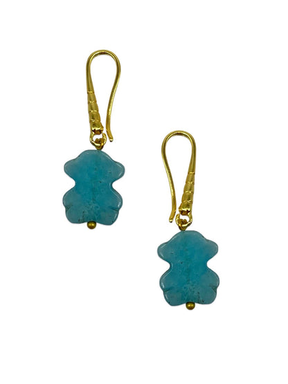 Mini Teddy Bear Shape Design Dangler Earrings