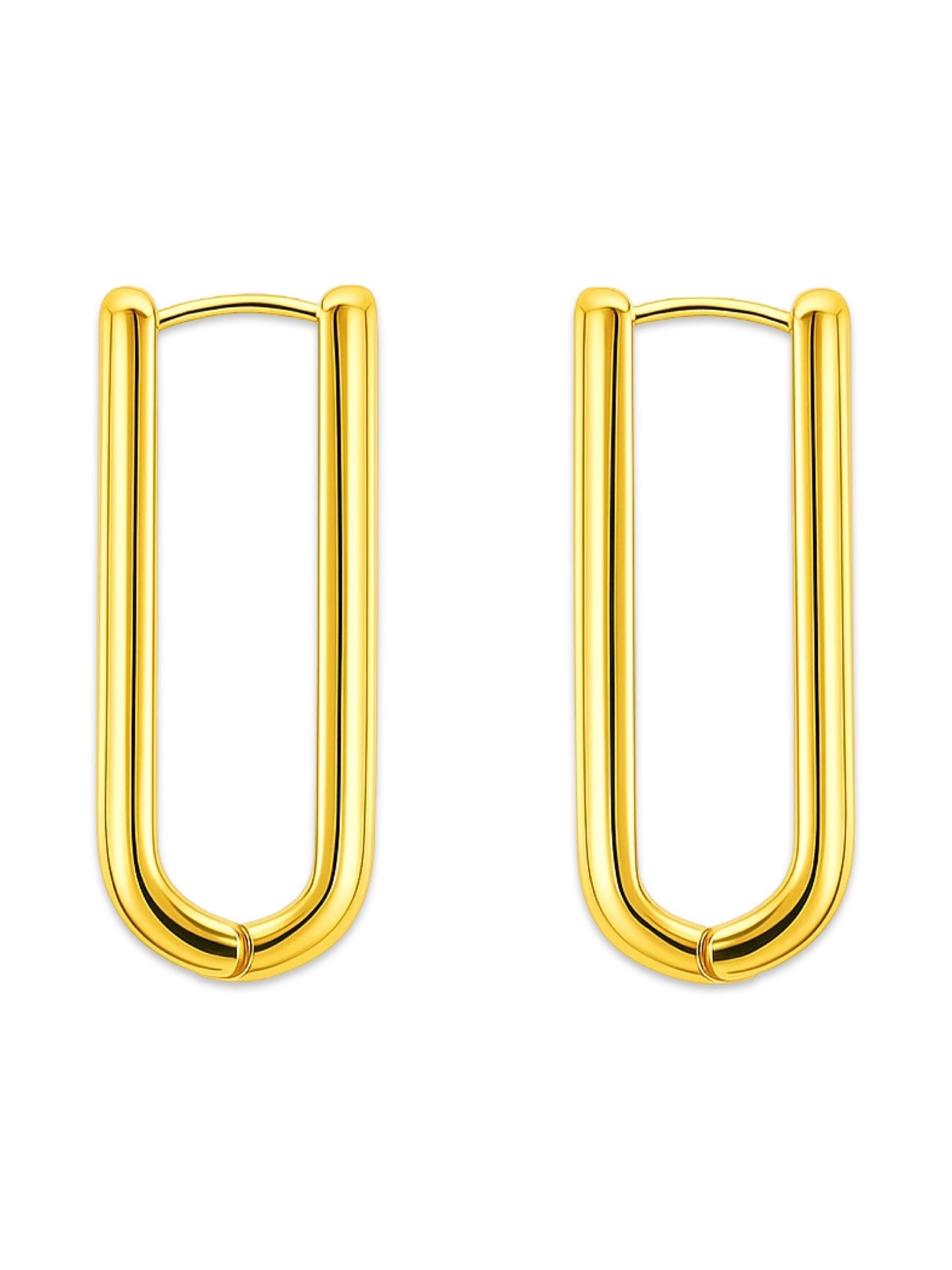 Gold Plated U Shape Design Western Earrings