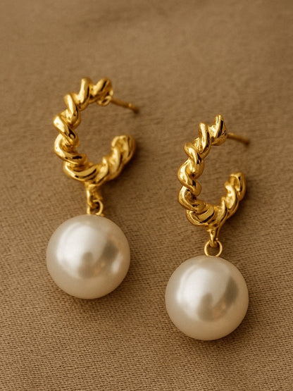Pearl Drop Design Western Earrings