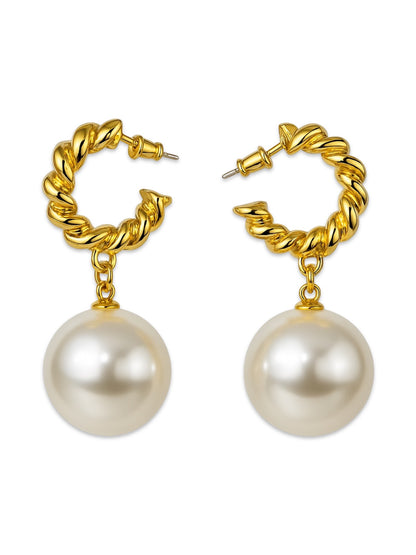 Pearl Drop Design Western Earrings