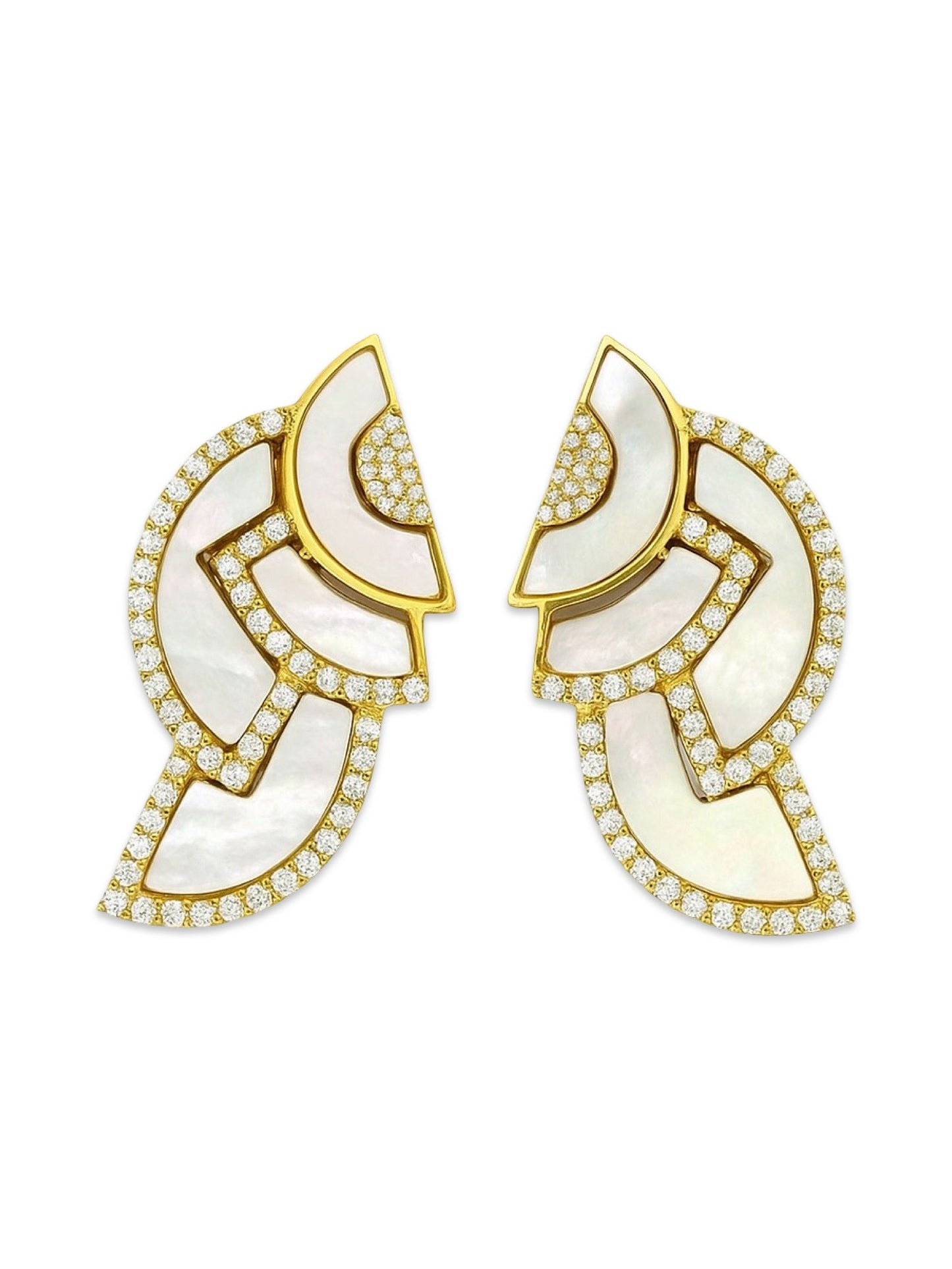 Fresh Water Pearl Embellished Design AD Earrings