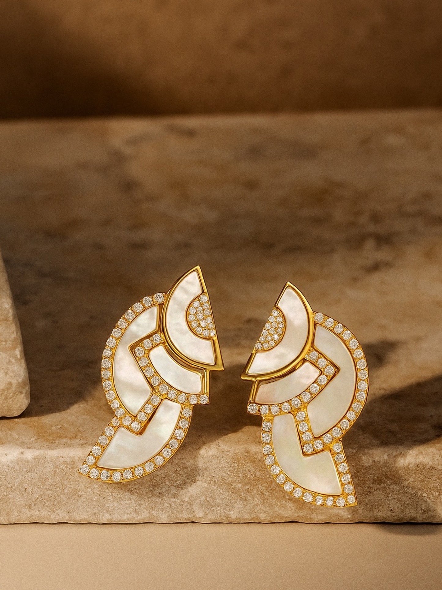 Fresh Water Pearl Embellished Design AD Earrings