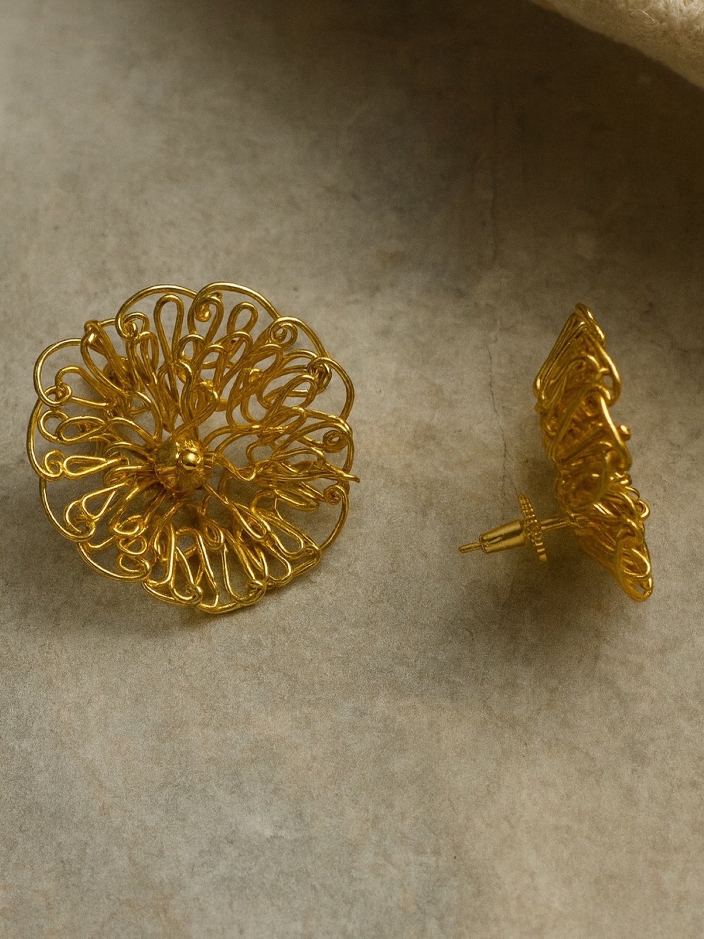 Stud Earrings Flower Design