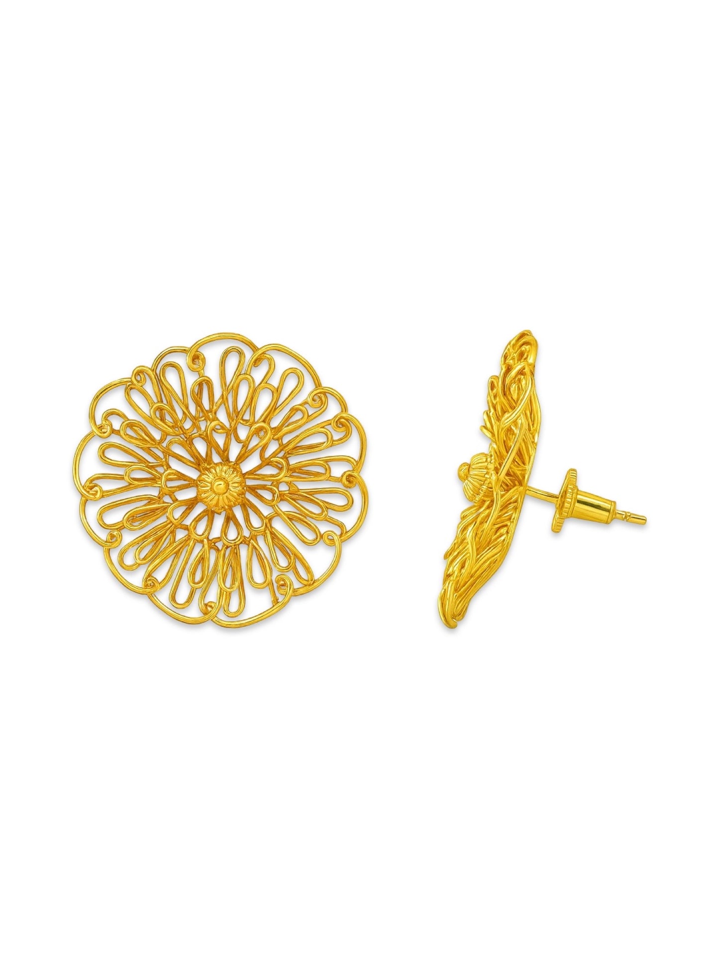 Stud Earrings Flower Design