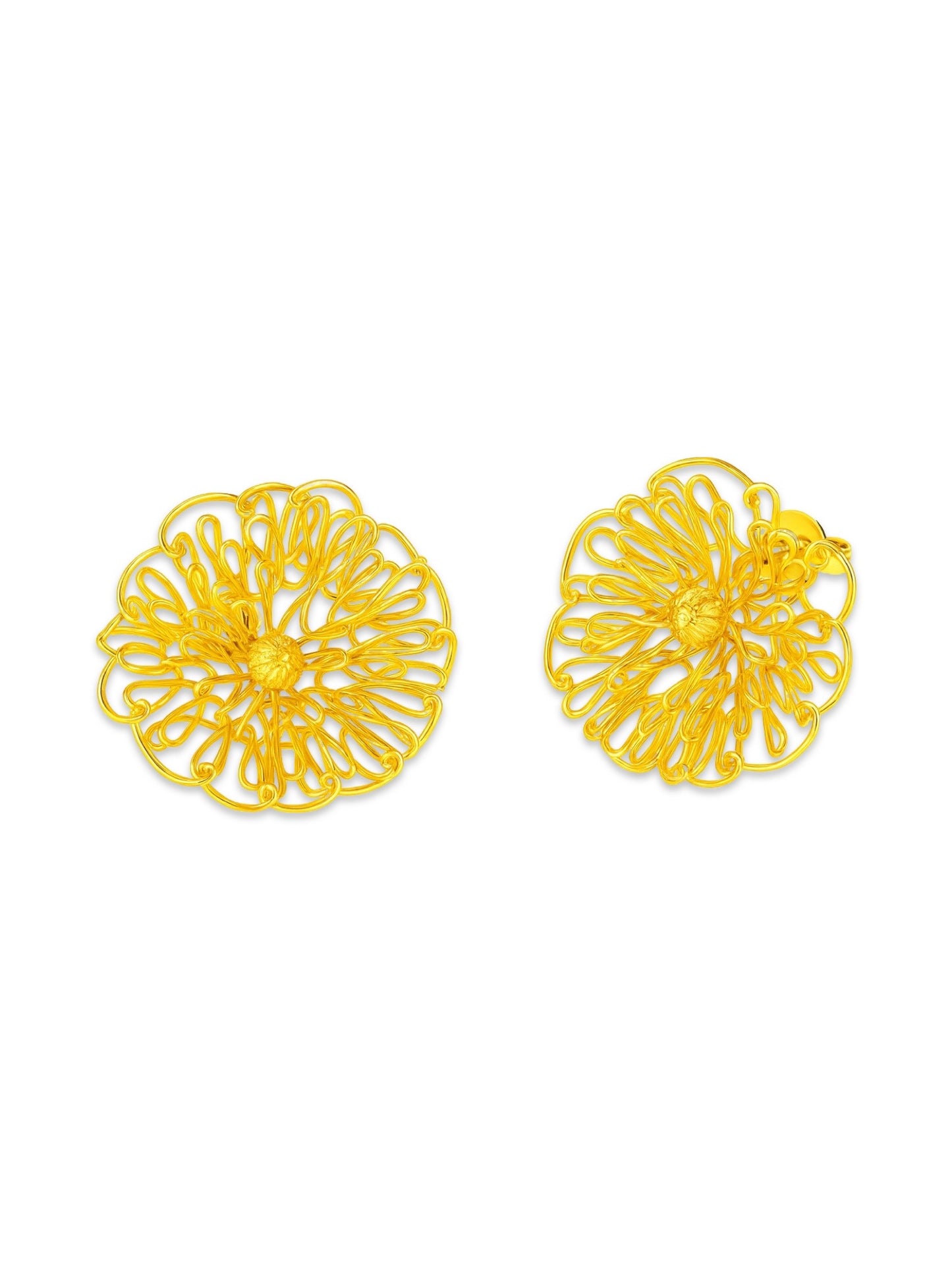 Stud Earrings Flower Design