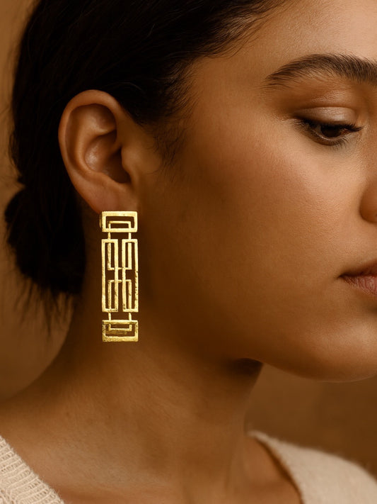 Hoop Earrings Square Shape Design