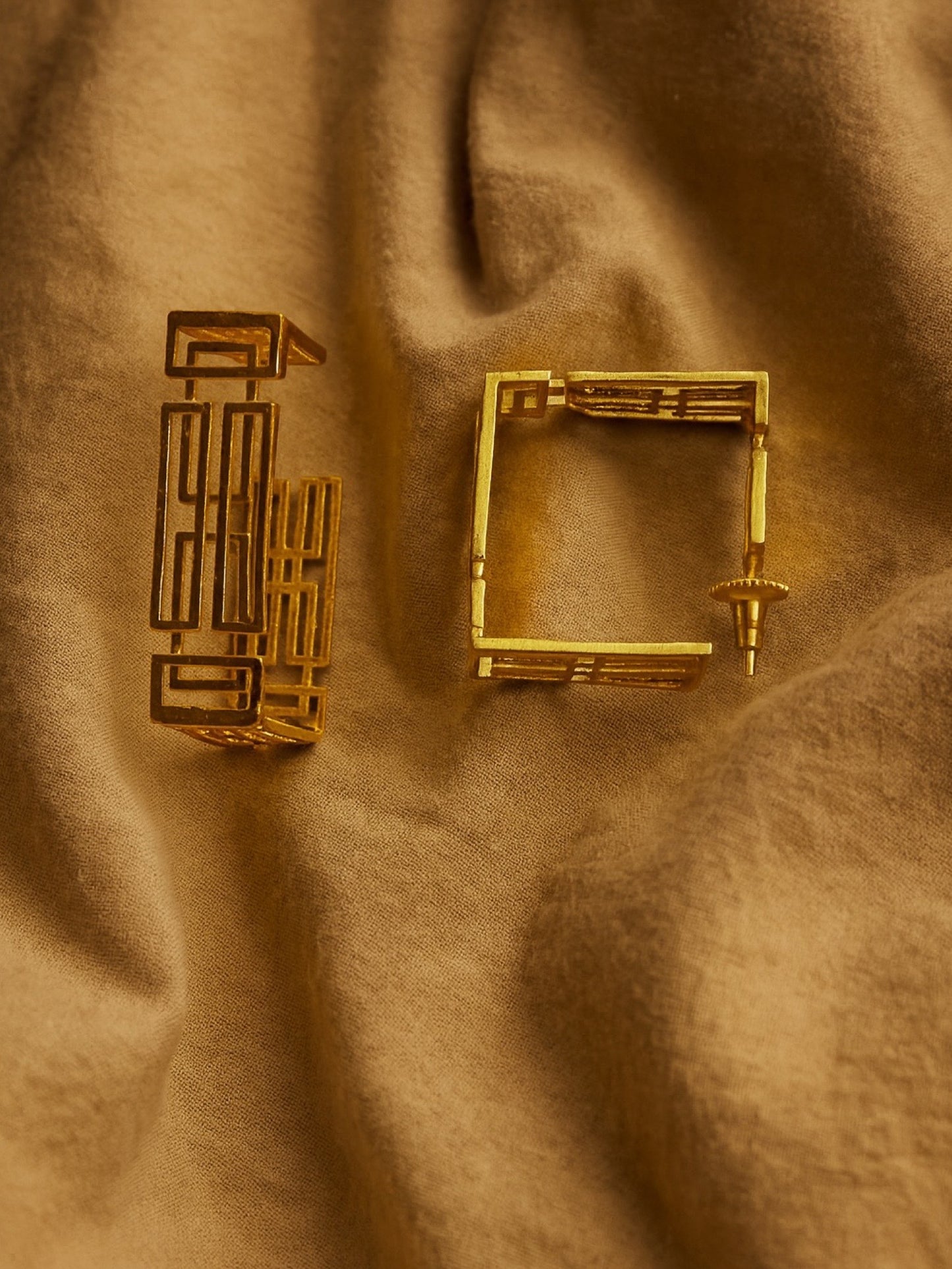 Hoop Earrings Square Shape Design