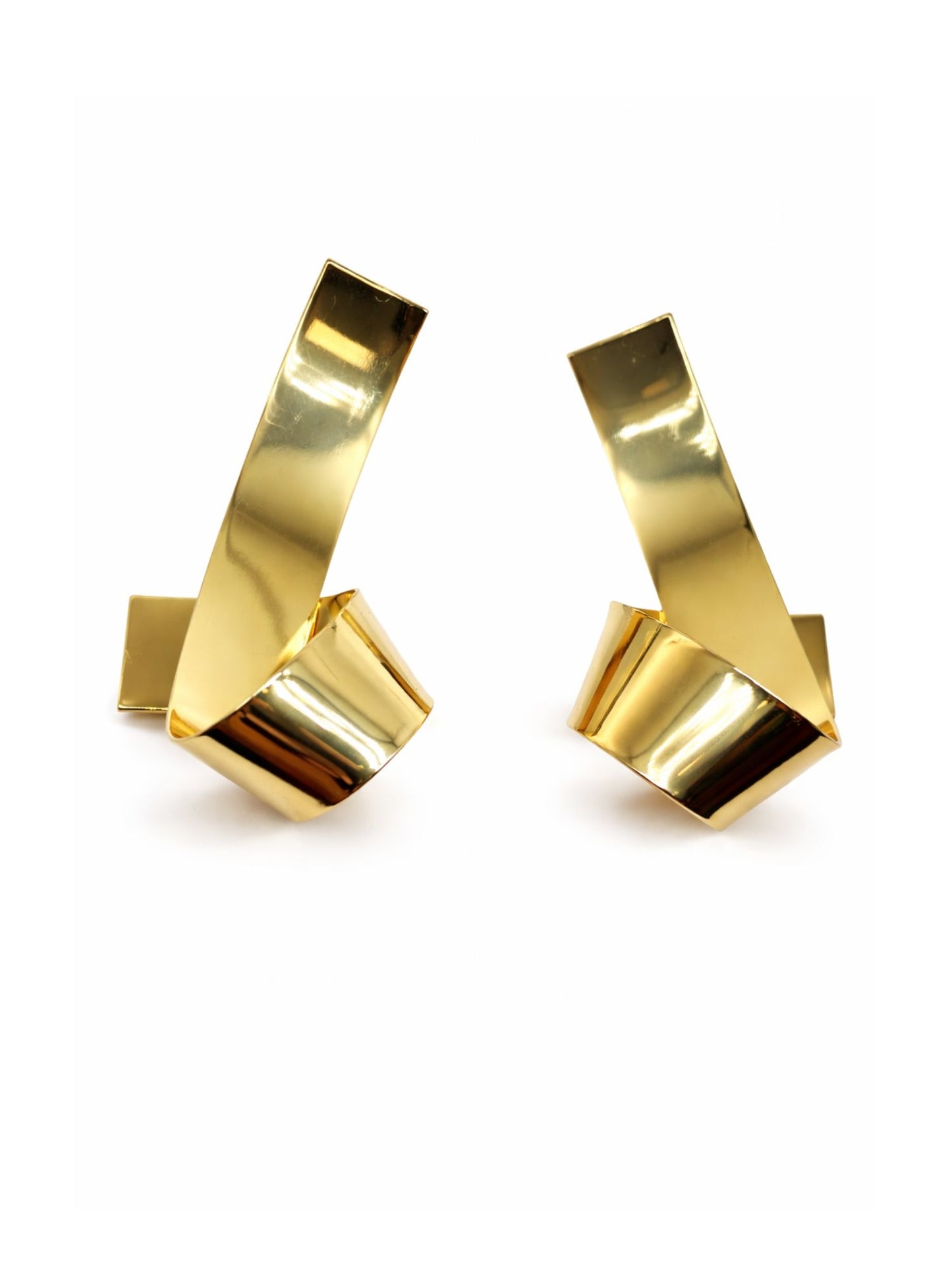 Gold Abstract Geometric Statement Earrings