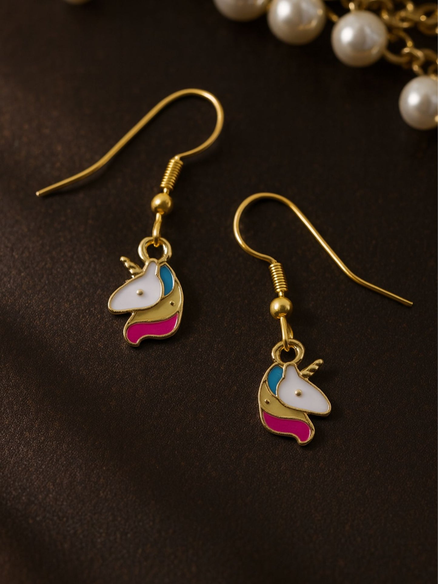 Gold Plated Unicorn Mini Earrings for Women Girls