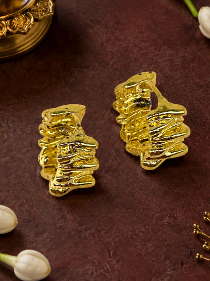 Gold-Tone Chunky Hoop Earrings for Women