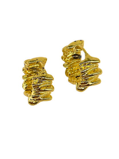Gold-Tone Chunky Hoop Earrings for Women
