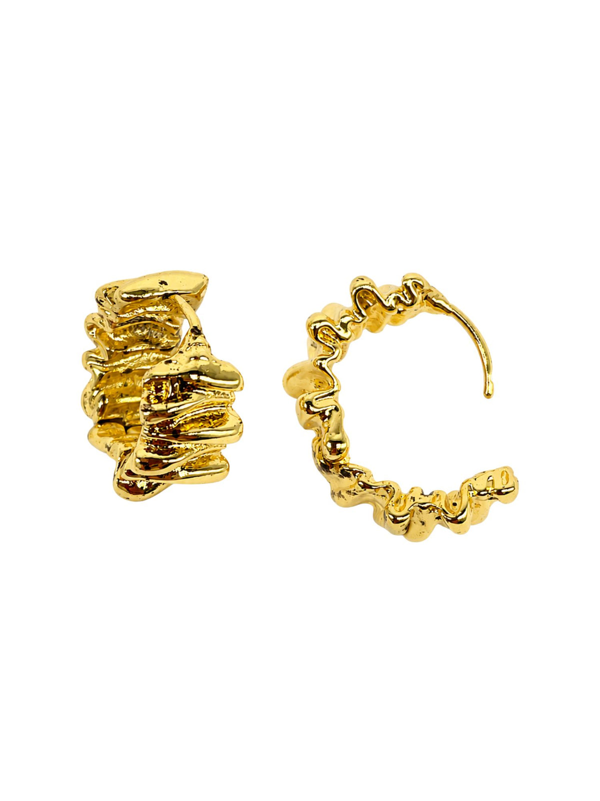 Gold-Tone Chunky Hoop Earrings for Women