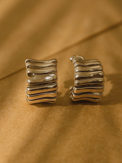 Bumpy Hoop Design Western Earrings