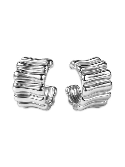 Bumpy Hoop Design Western Earrings