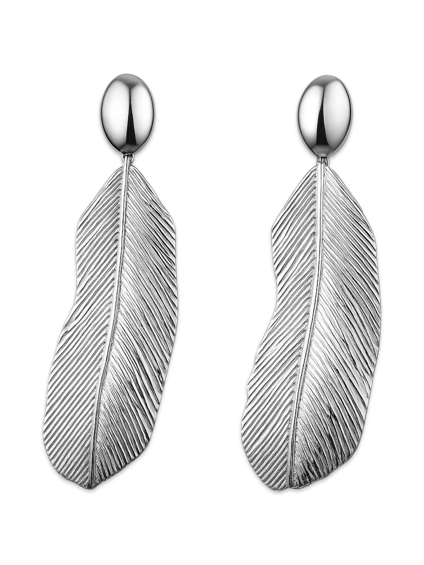 Silver Plated Leaf Design Western Earrings