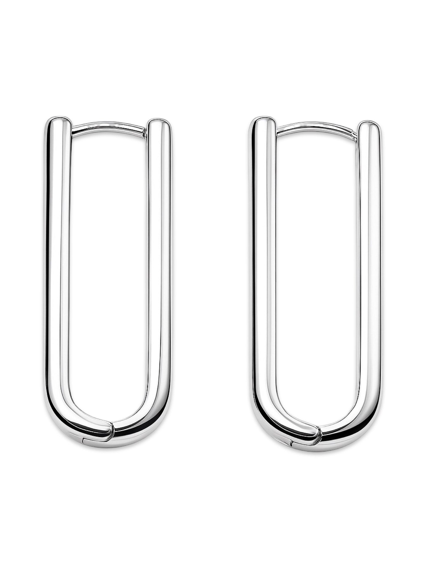 Silver Plated U Shape Design Western Earrings