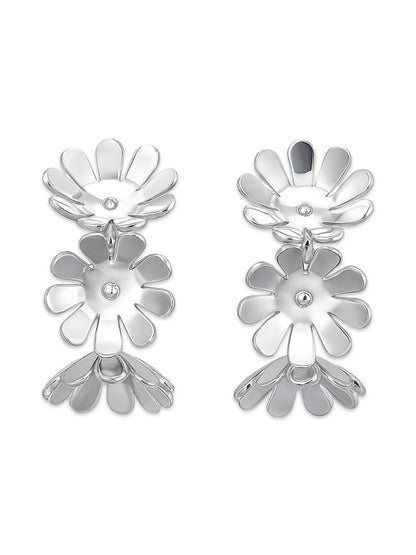 Sparkle Flower Hoop Design Western Earrings