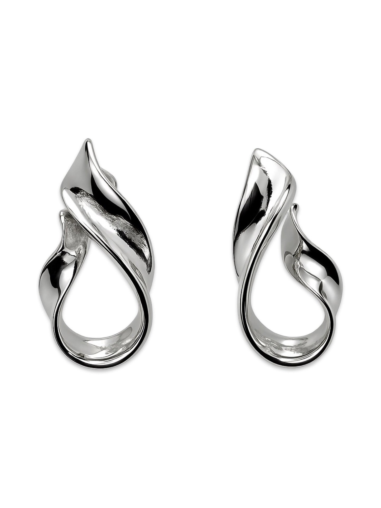 Silver Plated Twist Stud Design Western Earrings