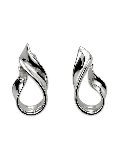 Silver Plated Twist Stud Design Western Earrings