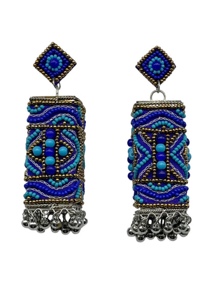 Boho Beaded Long Jhumka Earring Design