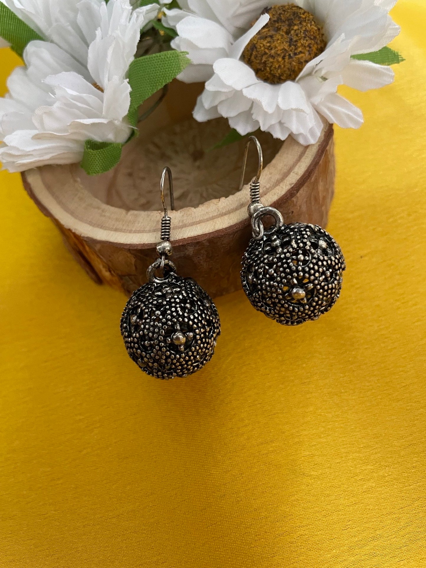 Dangler Earring Ball Shape Design