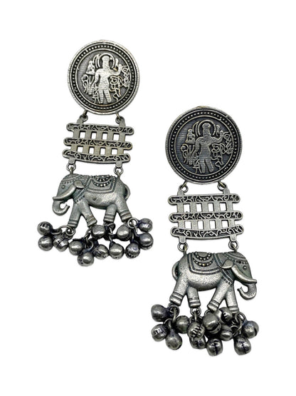 Stud/Drop Earrings Elephant Design With Ghungroo
