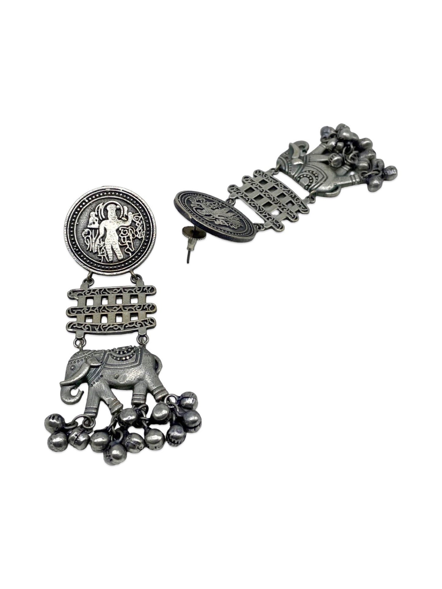 Stud/Drop Earrings Elephant Design With Ghungroo