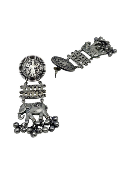 Stud/Drop Earrings Elephant Design With Ghungroo